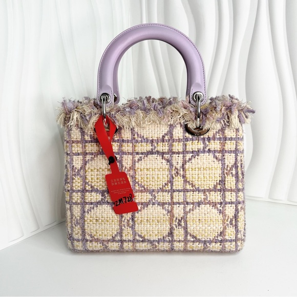 Lady Dior Limited  Purple Tweed 2WAY Hand Bag - Picture 2 of 7